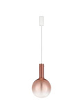 Nova Luce LED Pendelleuchte Nostos dimmbar 6W warmweiss 3000K Gold Weiß Pink Glas Metall Ø25cm 9009102