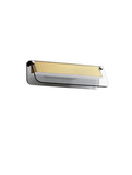 Nova Luce LED Wandleuchte Apnea 7W warmweiss 3000K Schwarz Gold Grau Glas Metall 30x11cm 9009134