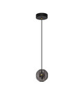 Nova Luce LED Pendelleuchte Las 13W warmweiss 3000K Rauchgrau Schwarz Glas Metall Ø15cm 9009137