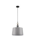 Nova Luce Pendelleuchte Damo E27 Schwarz Grau Braun Metall Keramik Ø34cm 9009149