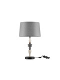 Nova Luce Tischleuchte Damo E27 Schwarz Grau Braun Metall Keramik Ø34cm 9009151
