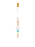 Nova Luce LED Pendelleuchte Obrie 23W warmweiss 3000K Mehrfarbig Glas Metall Ø20cm 9009153