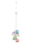 Nova Luce Pendelleuchte Meline 6-flammig 6xE14 Mehrfarbig Glas Metall Ø33cm 9009163