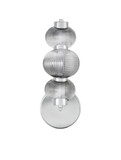 Nova Luce LED Wandleuchte Leda dimmbar 12W warmweiss 3000K Rauchgrau Chrom Glas Metall 42,5x22cm 9009189