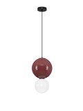 Nova Luce LED Pendelleuchte Noesis 7W warmweiss 3000K Bordeaux Schwarz Opal Glas Metall Ø25cm 9009191