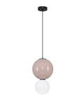 Nova Luce LED Pendelleuchte Noesis 7W warmweiss 3000K Mokka Schwarz Opal Glas Metall Ø25cm 9009192