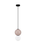 Nova Luce LED Pendelleuchte Noesis 6W warmweiss 3000K Mokka Schwarz Opal Glas Metall Ø18cm 9009196
