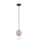 Nova Luce LED Pendelleuchte Noesis 4W warmweiss 3000K Mokka Schwarz Opal Glas Metall Ø15cm 9009200