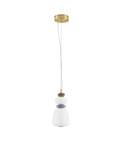 Nova Luce LED Pendelleuchte Palo dimmbar 12W warmweiss 3000K Mehrfarbig Glas Metall Ø17cm 9009205