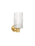 Nova Luce Wandleuchte Certa E27 Klar Messinggold Glas Metall 25,5x17,5cm 9009277