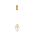 Nova Luce LED Pendelleuchte Egna 20W warmweiss 3000K Cognac Gold Opal Glas Metall Ø15cm 9009278