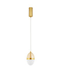 Nova Luce LED Pendelleuchte Egna 13W warmweiss 3000K Cognac Gold Opal Glas Metall Ø12cm 9009279