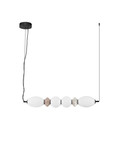 Nova Luce LED Pendelleuchte Pallina dimmbar 28W warmweiss 3000K Mehrfarbig Glas Metall Ø82cm 9009303
