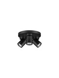 Nova Luce Deckenstrahler Amecy schwenkbar 3-flammig 3xGU10 Schwarz Aluminium Ø22cm 9011348