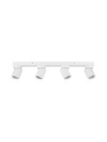 Nova Luce Deckenstrahler Amecy schwenkbar 4-flammig 4xGU10 Weiß Aluminium 60x12,5cm 9011351
