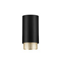 Nova Luce Deckenleuchte Nessi GU10 Schwarz Gold Aluminium Ø6x12cm 9011401