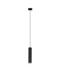 Nova Luce Pendelleuchte Nessi GU10 Schwarz Gold Aluminium Ø6cm 9011407