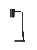 Nova Luce Tischleuchte Nessi schwenkbar GU10 Schwarz Gold Aluminium 42x17cm 9011409
