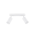 Nova Luce Deckenleuchte Mao 2-flammig 2xGU10 IP44 Weiß Aluminium Ø5,5cm 9011417