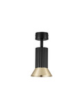 Nova Luce Deckenleuchte Luvia schwenkbar GU10 Gold Schwarz Aluminium Ø9,5cm 9011440