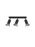 Nova Luce Deckenleuchte Luvia schwenkbar 3-flammig 3xGU10 Bronze Schwarz Aluminium 38x19cm 9011443