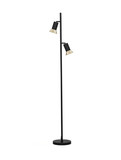 Nova Luce Stehleuchte Luvia schwenkbar 2-flammig 2xGU10 Gold Schwarz Aluminium 154cm 9011450