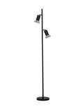 Nova Luce Tischleuchte Luvia schwenkbar 2-flammig 2xGU10 Bronze Schwarz Aluminium Ø10cm 9011451