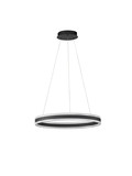 Nova Luce LED Pendelleuchte Alaro dimmbar 46W warmweiss 3000K Schwarz Stahl Aluminium Ø60cm 9019726