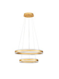 Nova Luce LED Pendelleuchte Alaro dimmbar 69W warmweiss 3000K Messinggold Stahl Aluminium Ø60cm 9019727