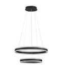 Nova Luce LED Pendelleuchte Alaro dimmbar 69W warmweiss 3000K Schwarz Stahl Aluminium Ø60cm 9019728