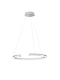 Nova Luce LED Pendelleuchte Elmo dimmbar 48W neutralweiss 3500K Chrom Aluminium Edelstahl Ø64cm 9019729