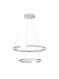 Nova Luce LED Pendelleuchte Elmo dimmbar 70W neutralweiss 3500K Chrom Aluminium Edelstahl Ø63cm 9019731