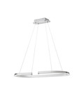 Nova Luce LED Pendelleuchte Elmo dimmbar 48W neutralweiss 3500K Chrom Aluminium Edelstahl 90x35cm 9019732