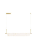 Nova Luce LED Pendelleuchte Aider dimmbar 35W warmweiss 3000K Messinggold Stahl Aluminium 100x8cm 9019760