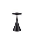 Nova Luce LED Akku-Tischleuchte Elbo dimmbar 2W warmweiss 3000K USB IP54 Schwarz Aluminium Ø9cm 9030133