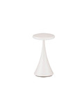Nova Luce LED Akku-Tischleuchte Elbo dimmbar 2W warmweiss 3000K USB IP54 Weiß Aluminium Ø9cm 9030134