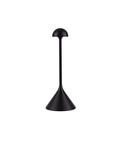 Nova Luce LED Akku-Tischleuchte Dalt dimmbar 1W warmweiss 3000K USB IP54 Schwarz Aluminium Ø9,5cm 9030143