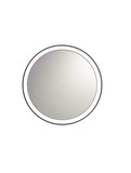 Nova Luce LED Spiegel Onar 21W warmweiss 3000K IP44 Schwarz Aluminium Spiegelglas Ø58cm 9030501