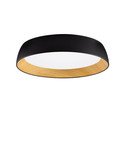Nova Luce LED Deckenleuchte Sigi dimmbar 50W warmweiss 3000K Schwarz Holz Aluminium Metall Ø60cm 9030505