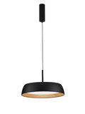 Nova Luce LED Pendelleuchte Sigi dimmbar 40W warmweiss 3000K Schwarz Aluminium Metall Ø45cm 9030507