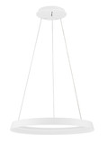 Nova Luce LED Pendelleuchte Ormi dimmbar 52W CCT warmweiss 2700/3000K Weiß Aluminium Ø60cm 9030521