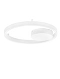 Nova Luce LED Deckenleuchte Hedra dimmbar 40W warmweiss 3000K Weiß Aluminium Metall Ø40cm 9030524