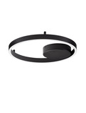 Nova Luce LED Deckenleuchte Hedra dimmbar 40W warmweiss 3000K Schwarz Aluminium Metall Ø40cm 9030525