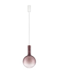 Nova Luce LED Pendelleuchte Nostos dimmbar 6W warmweiss 3000K Braun Gold Weiß Glas Metall Ø25cm 9030543