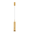 Nova Luce LED Pendelleuchte Bento 7W warmweiss 3000K Cognac Messinggold Glas Metall Ø8cm 9030552
