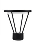Nova Luce LED Sockelleuchte Virtus 16W warmweiss 3000K IP65 Schwarz Aluminium 33cm 9030572
