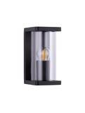 Nova Luce Außen-Wandleuchte Adoray E27 IP65 Schwarz Aluminium 20x14cm 9030579