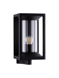 Nova Luce Außen-Wandleuchte Pacific E27 IP65 Schwarz Aluminium 28x21cm 9030602
