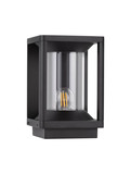 Nova Luce Sockelleuchte Pacific E27 IP65 Schwarz Aluminium 22cm 9030606