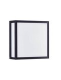 Nova Luce LED Außen-Wandleuchte Astral 16W warmweiss 3000K IP65 salzwasserfest Schwarz Aluminium 22x22cm 9030630